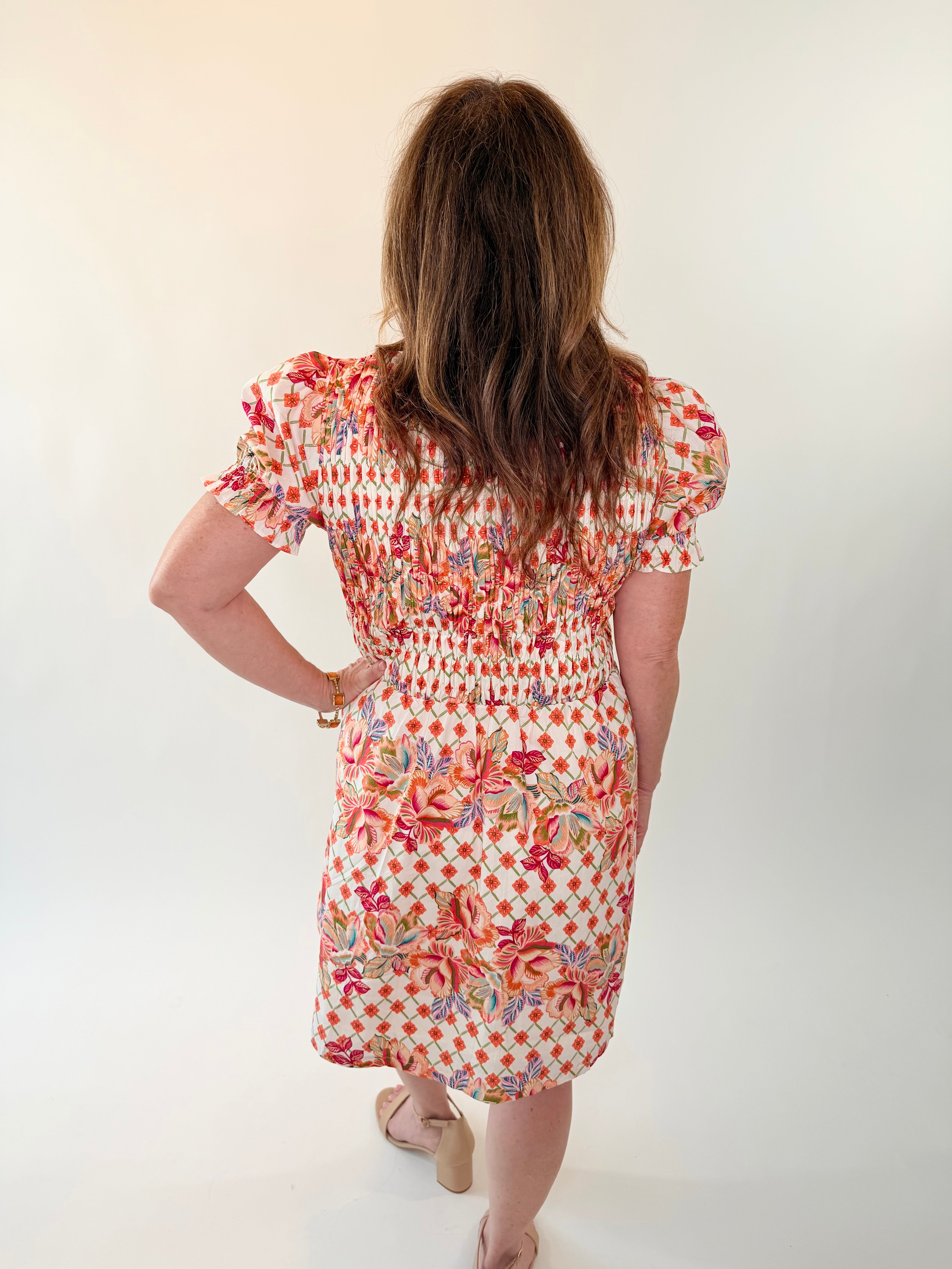 Wildflower Whimsy Smocked Mini Dress