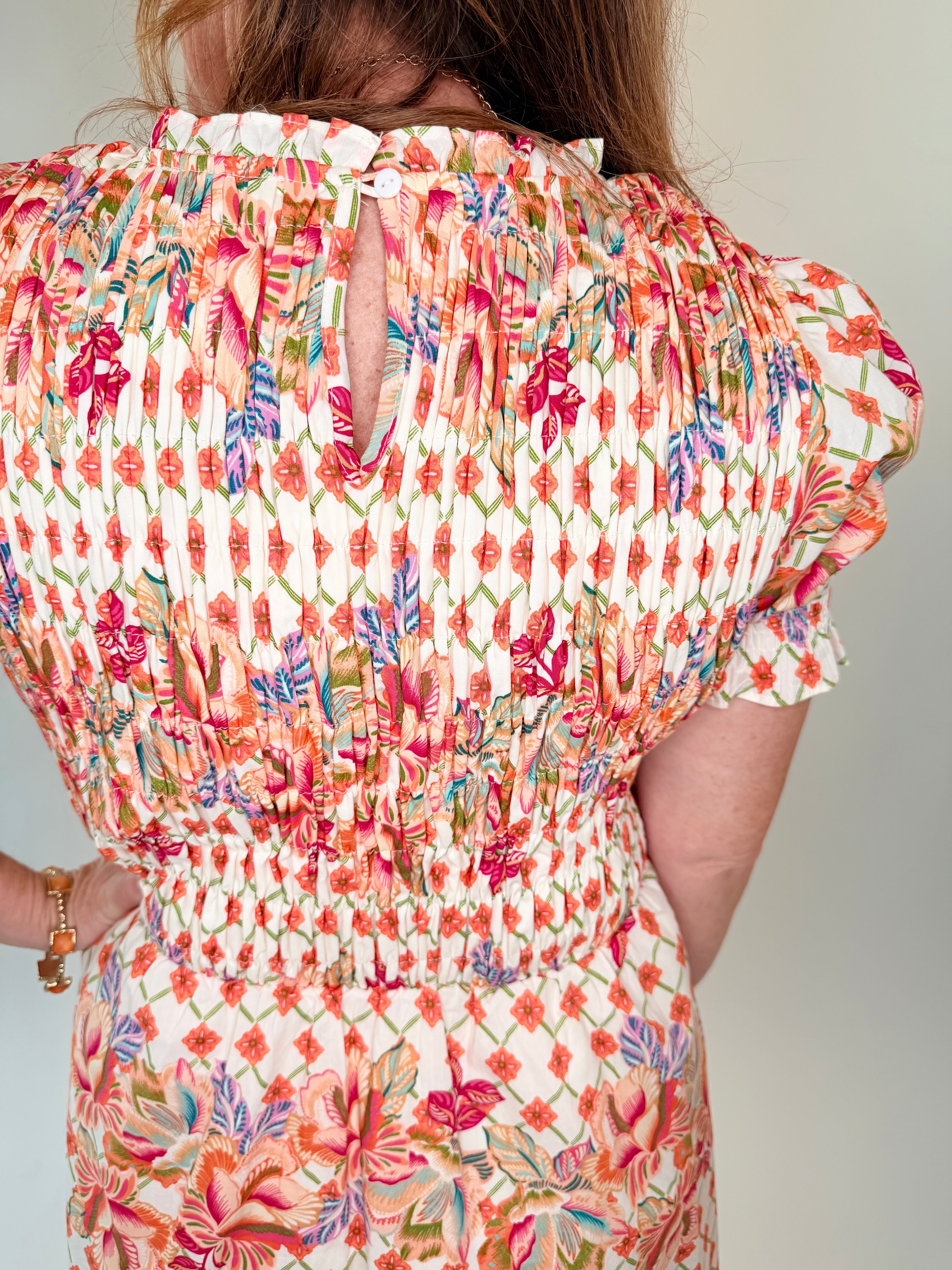 Wildflower Whimsy Smocked Mini Dress