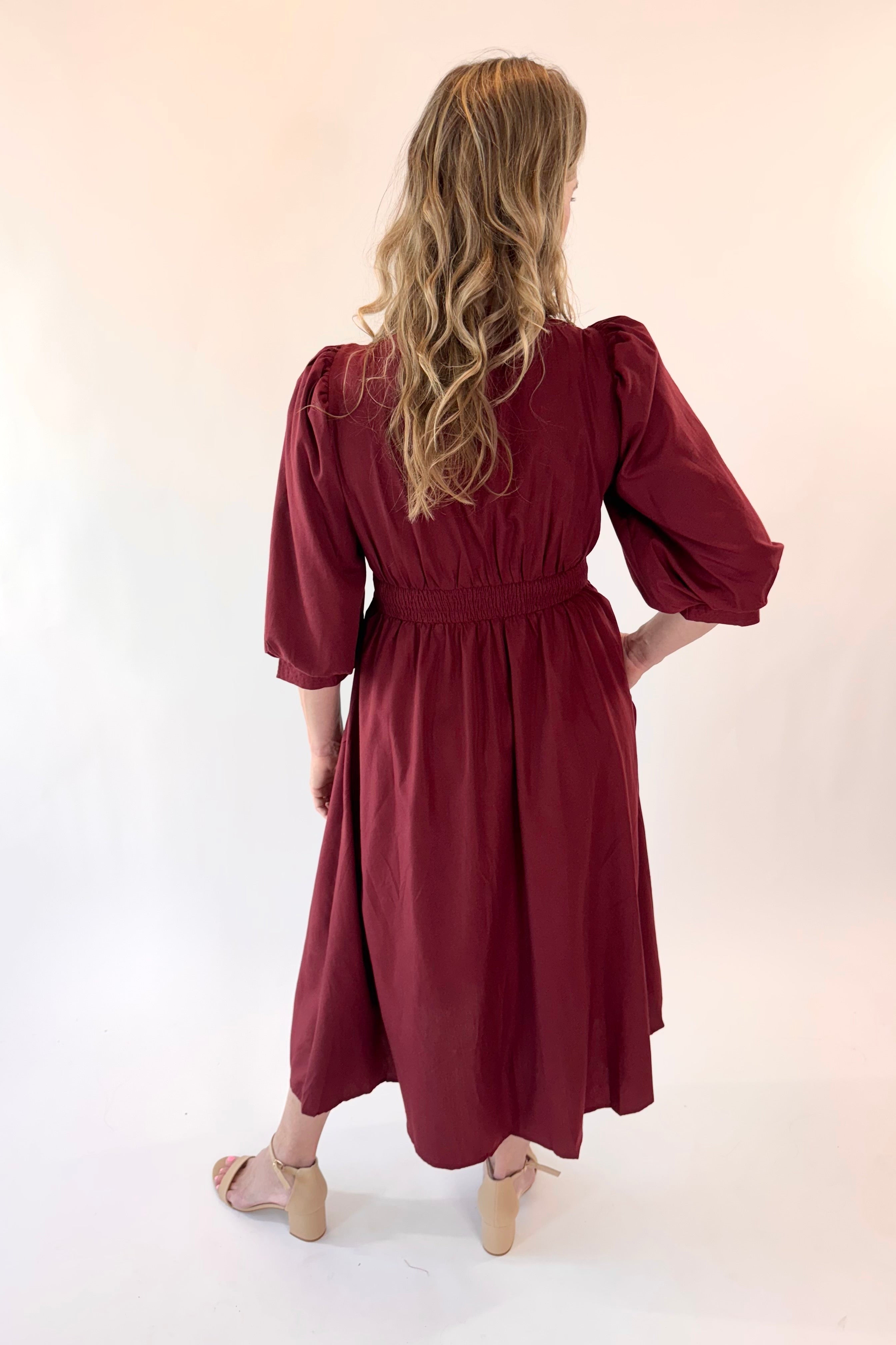 The Timeless Gather Smocked Midi Dress
