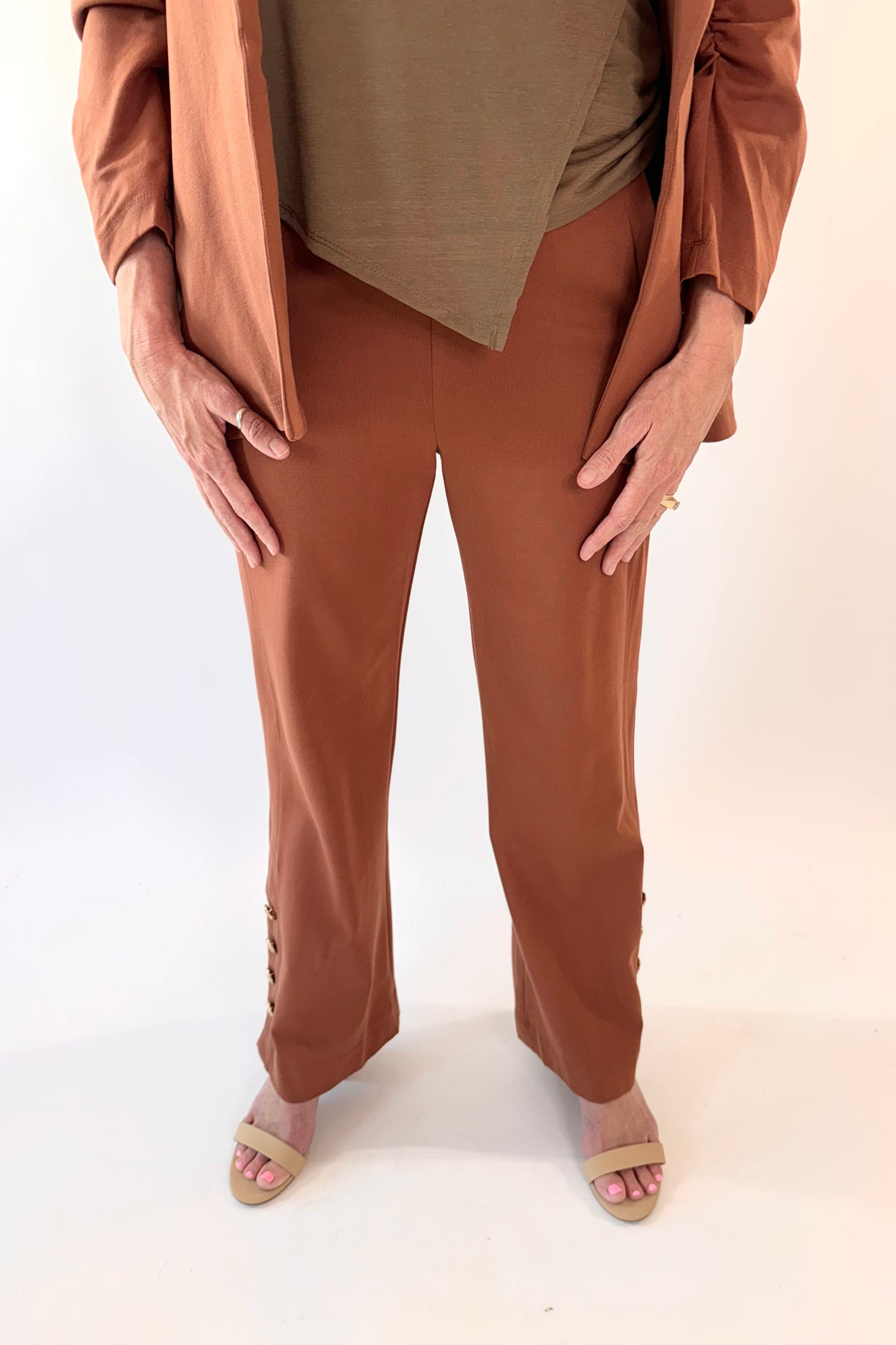 Magic Gala Button-Hem Pants
