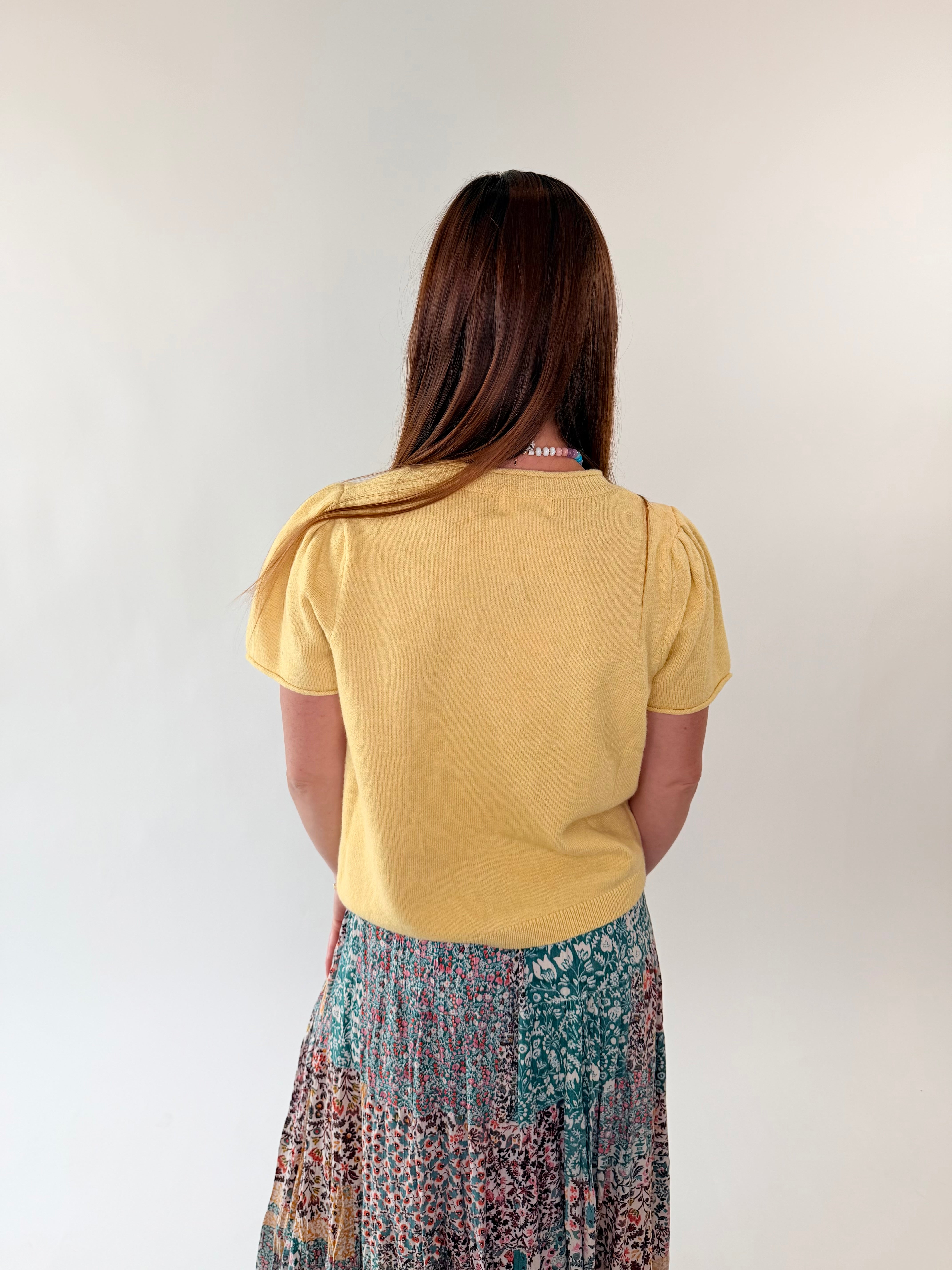 Short Sleeve Sweater Cardigan