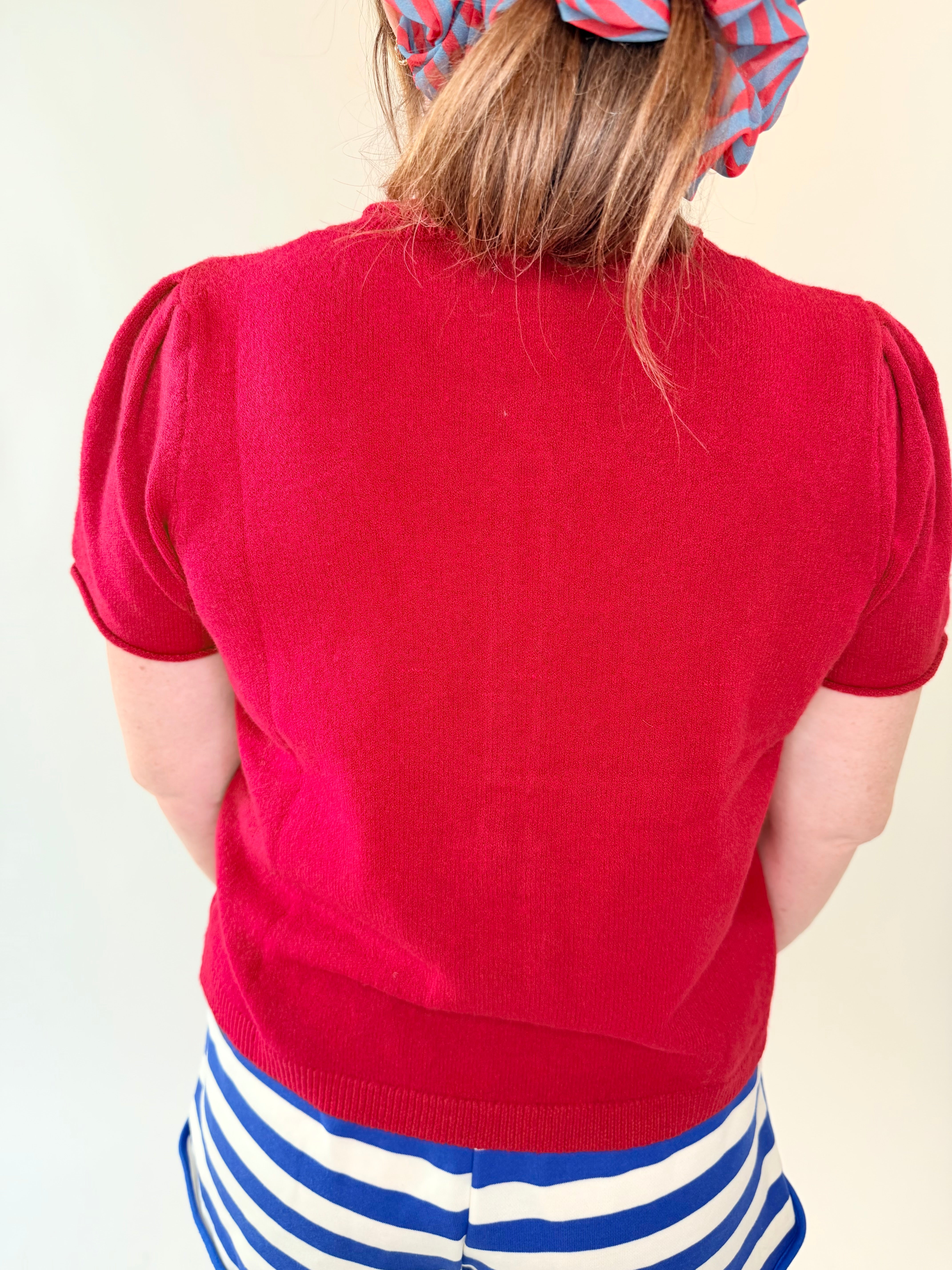 Short Sleeve Sweater Cardigan
