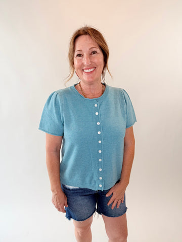 Short Sleeve Sweater Cardigan