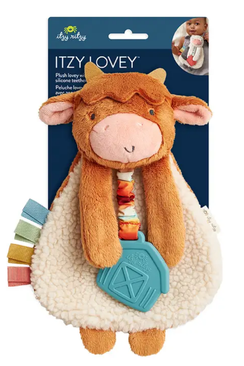 Itzy Lovey? Plush and Teether Toy | Wyatt the Highland Cow