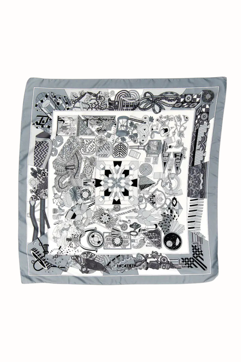 Multi Print Silky Twill Scarf