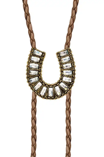 Western Horse Shoe Braided Necklace