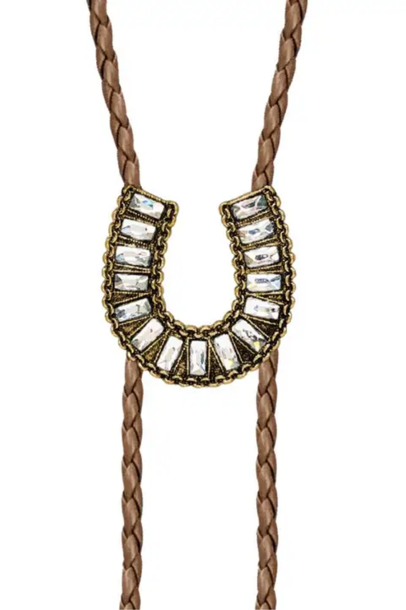 Western Horse Shoe Braided Necklace