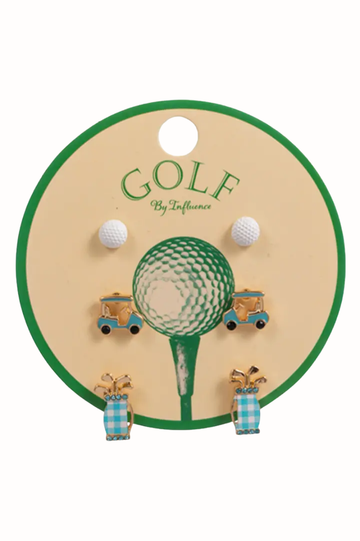 Golf Day Post Earrings