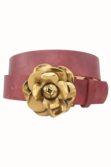 Camelia Bloom Buckle Belt