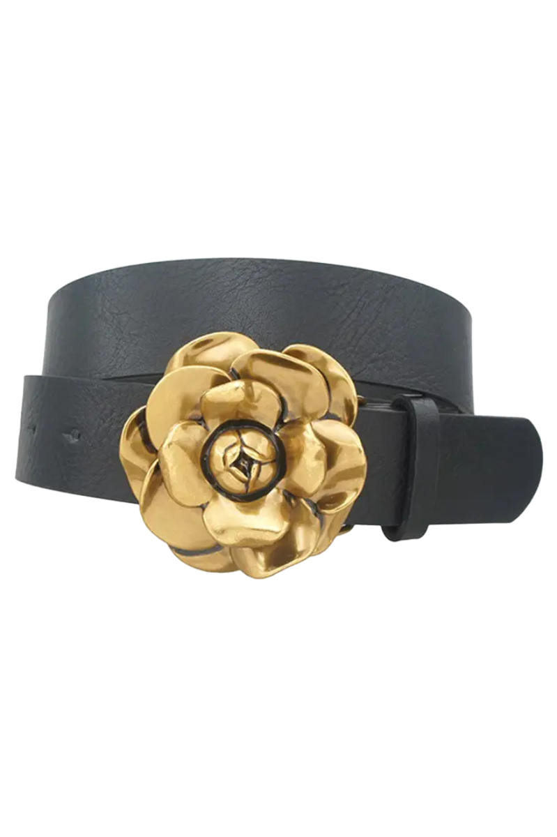 Camelia Bloom Buckle Belt