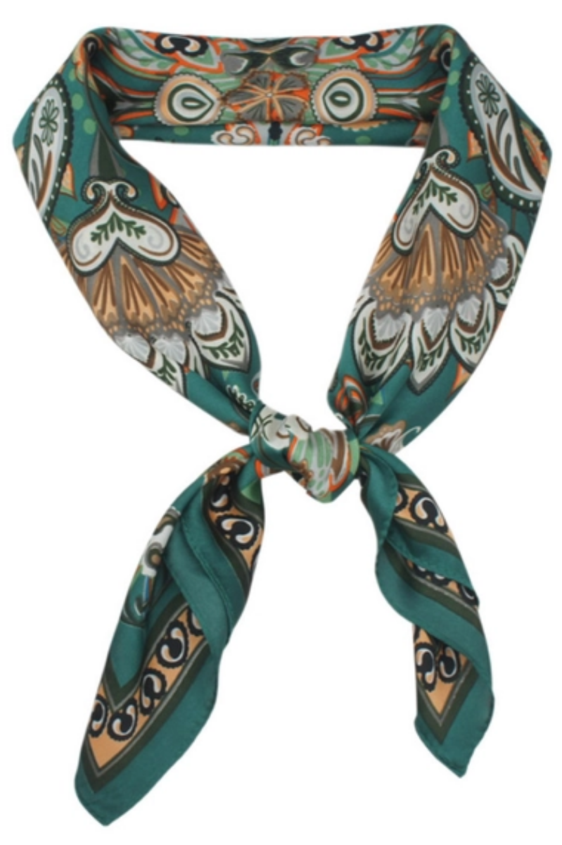 Bohemian Paisley Border Print Scarf