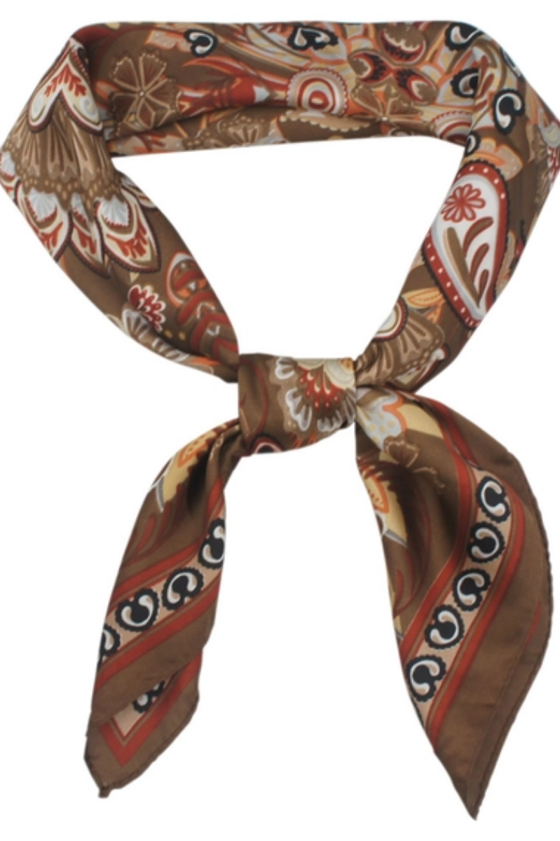 Bohemian Paisley Border Print Scarf