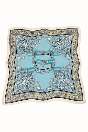 Tulip Bloom Floral Square Scarf