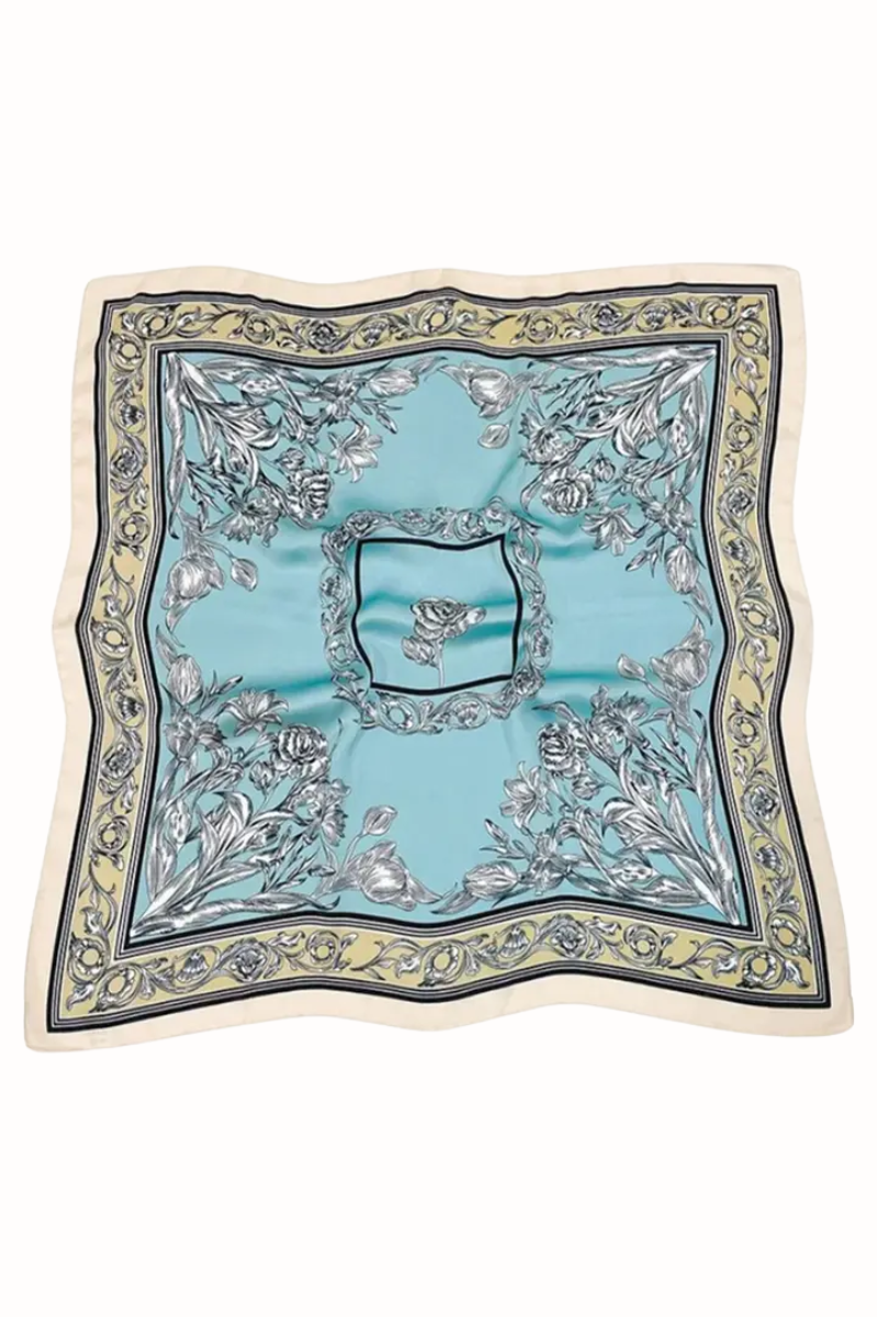 Tulip Bloom Floral Square Scarf