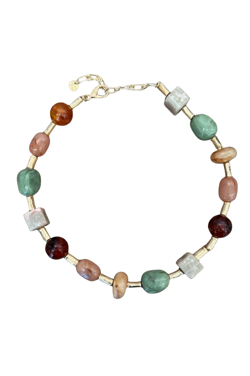 Canyon Harvest Mixed Stone Statement Necklace