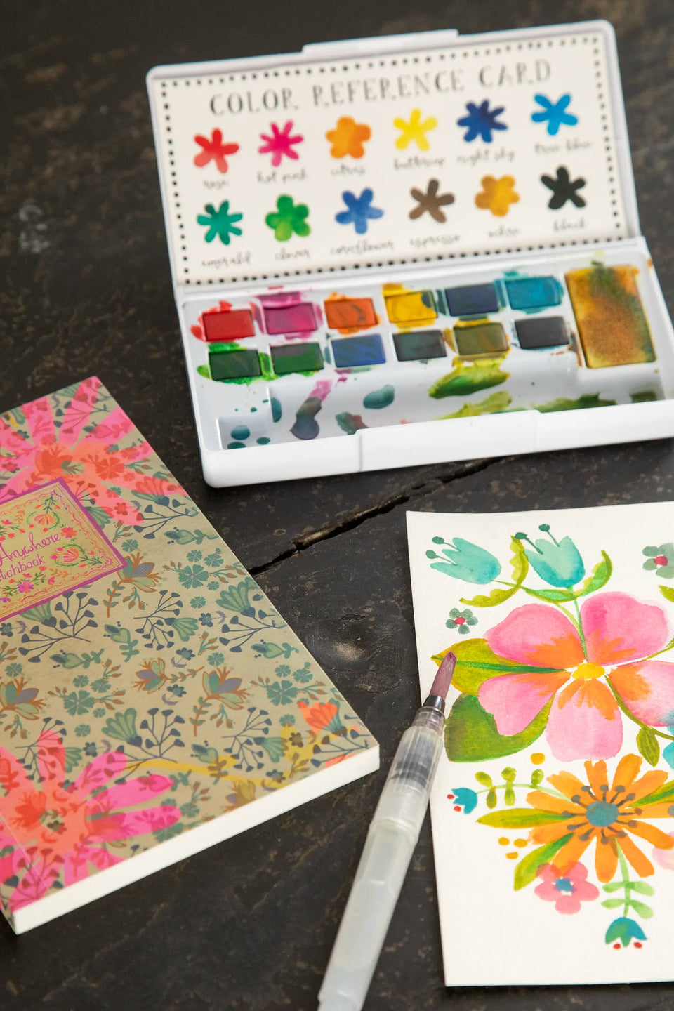 Travel Watercolor & Sketchbook Set | Natural Life
