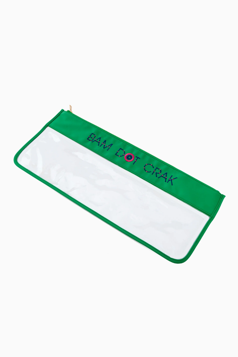 Kelly Green Bam Dot Crak Mahjong Bag | Oh My Mahjong