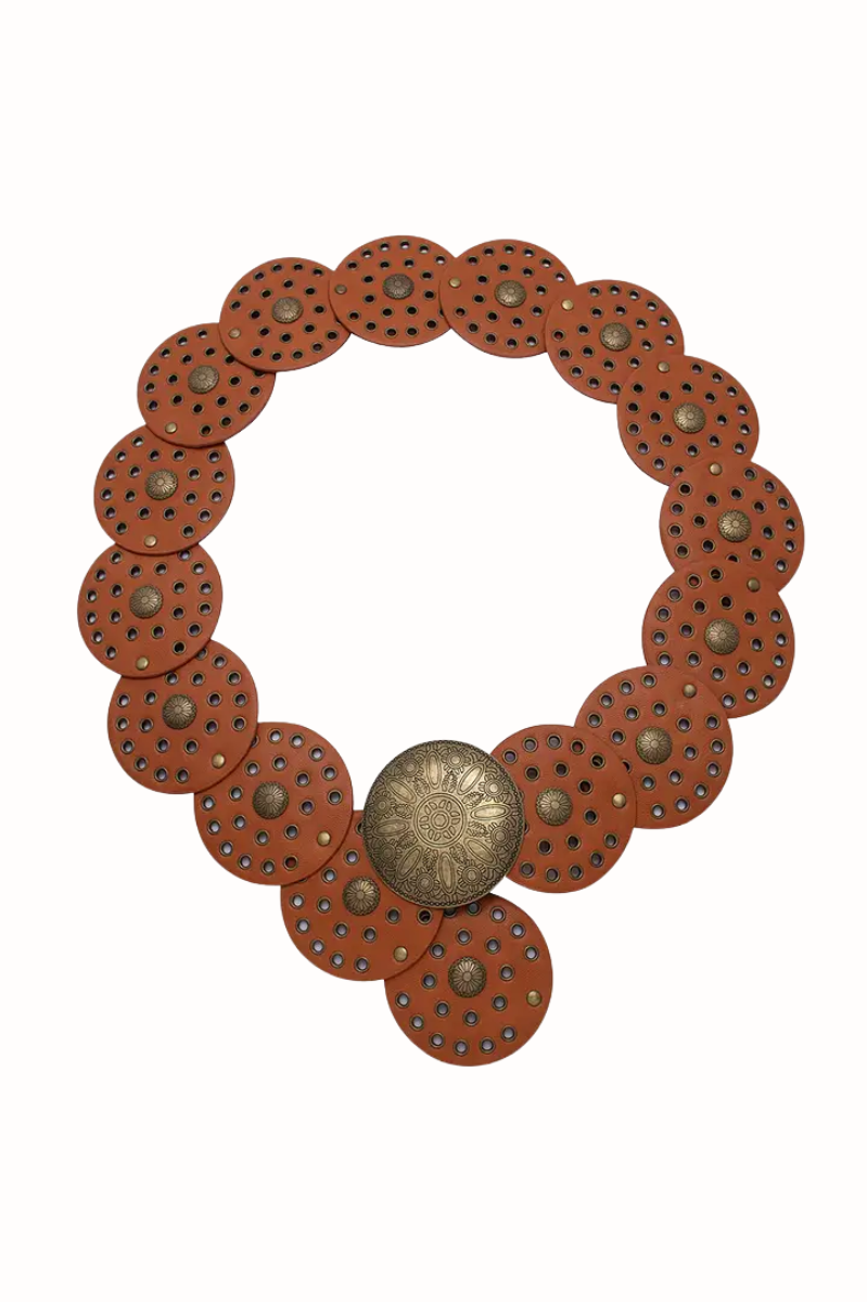 Y2K Western Concho Circle Belt