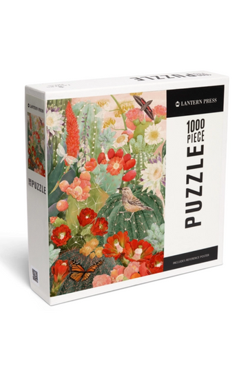 1000 Piece Puzzle | Desert Bloom Cactus + Birds