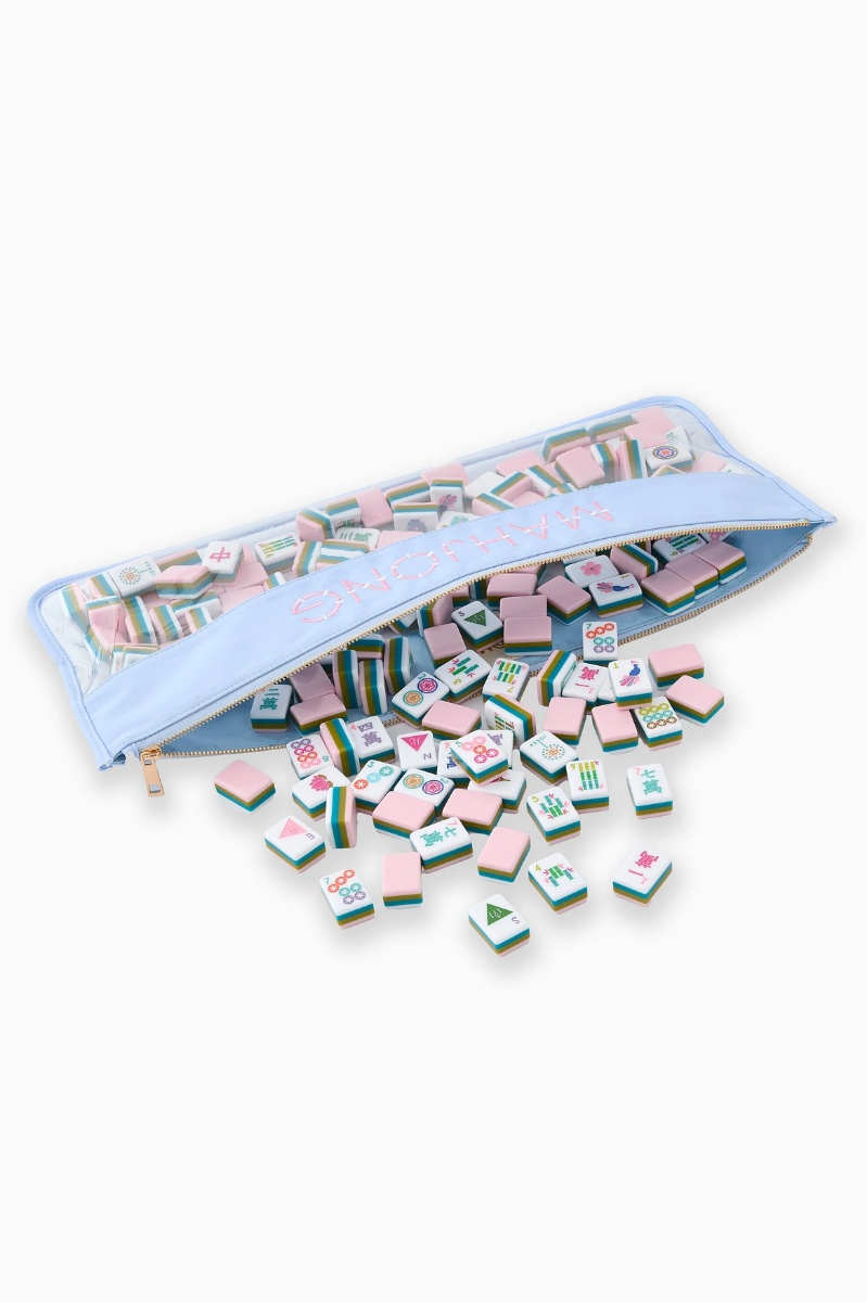 Light Blue Bamboo Mahjong Bag | Oh My Mahjong
