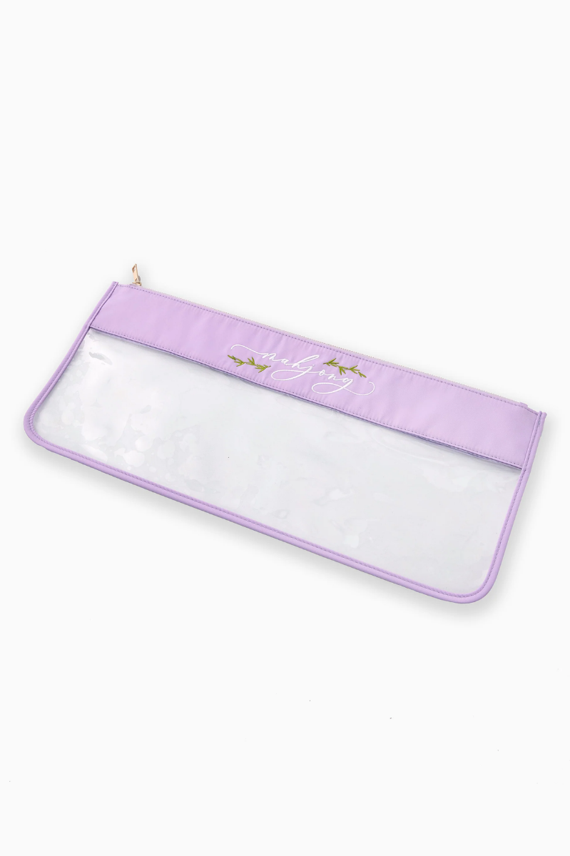 Lilac Script Mahjong Bag | Oh My Mahjong