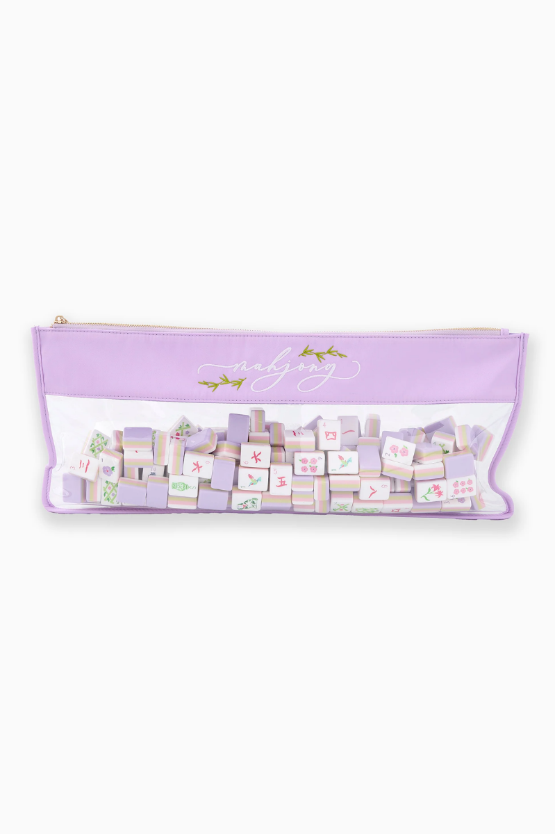 Lilac Script Mahjong Bag | Oh My Mahjong