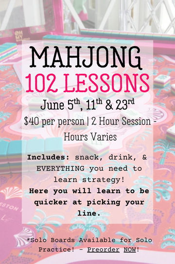 Mahjong 102 Lessons in Mesa, AZ | Intermediate Mahjong Class at The Boutique