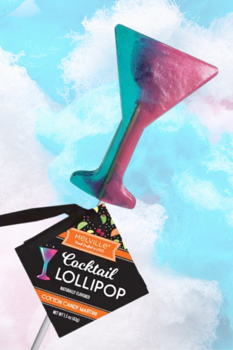 Gourmet Cocktail-Inspired Hard Candy Treat | Cotton Candy Martini