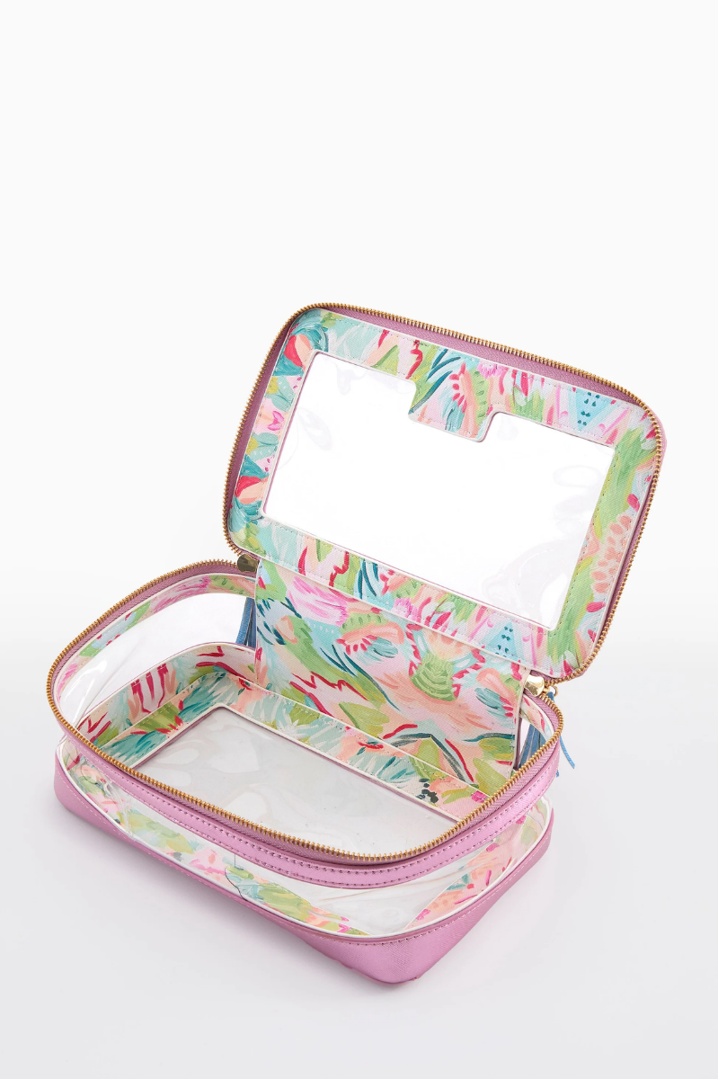 Metallic Light Pink Tile Storage Bag | Oh My Mahjong