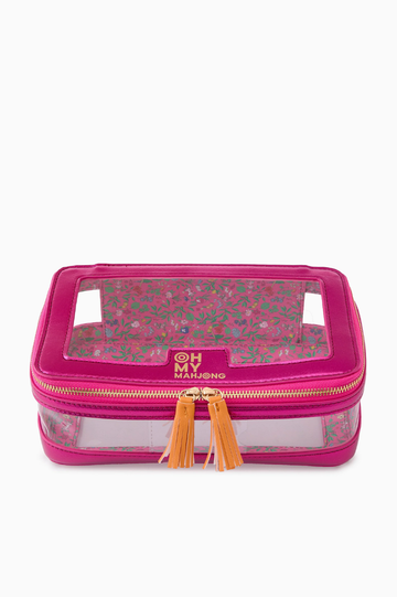 Metallic Pink Tile Storage Bag | Oh My Mahjong