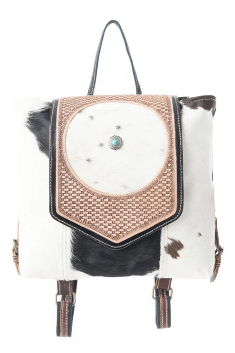 Garnate Canvas & Hairon Bag | Myra
