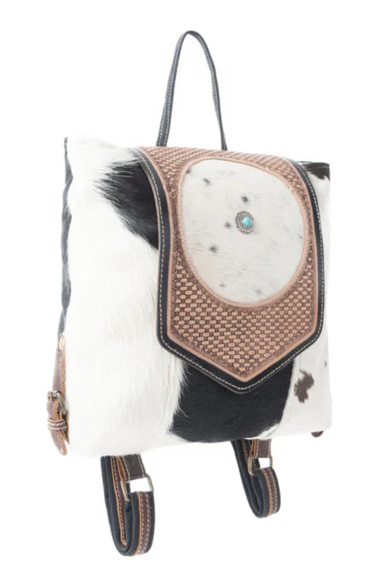 Garnate Canvas & Hairon Bag | Myra