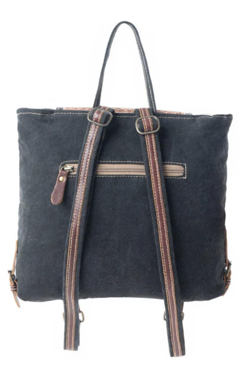 Garnate Canvas & Hairon Bag | Myra