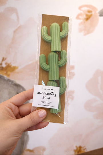 Naked Fig Mini Cactus Bar Soap | Set of 3