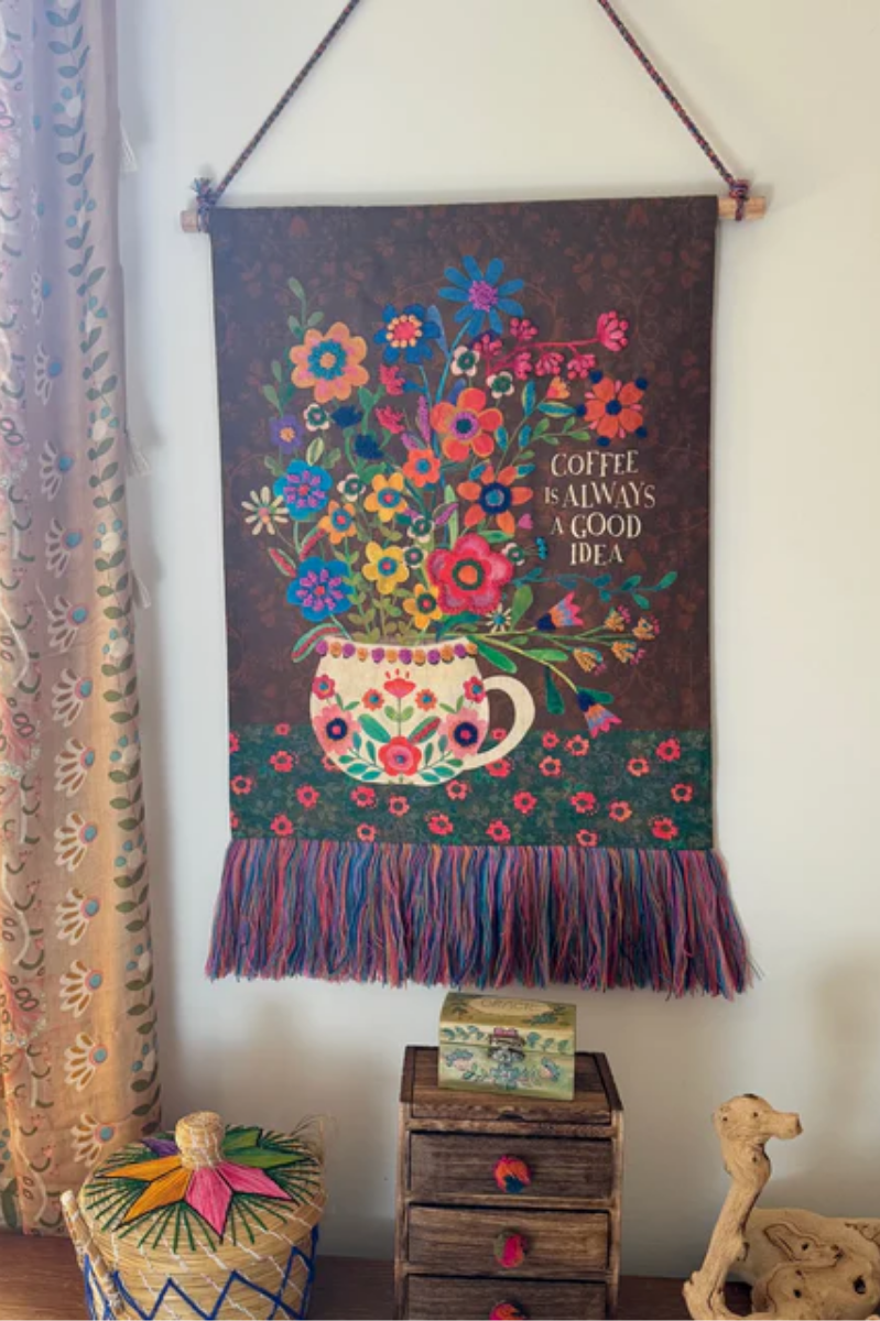 Tufted Tapestry Wall Hanging | Coffee is Good