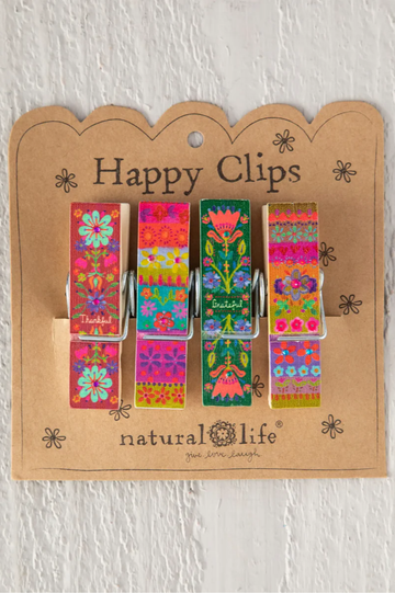 Happy Clips, Set of 4 | Thankful