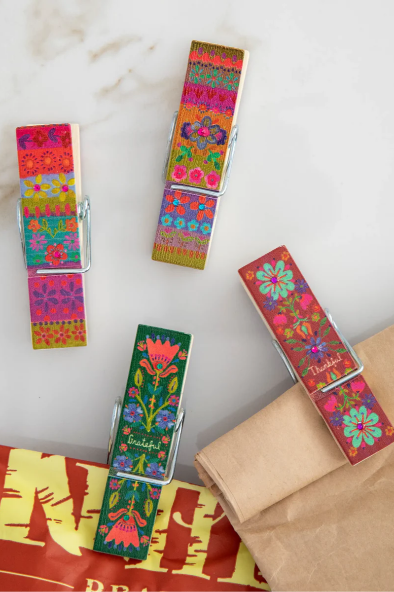 Happy Clips, Set of 4 | Thankful