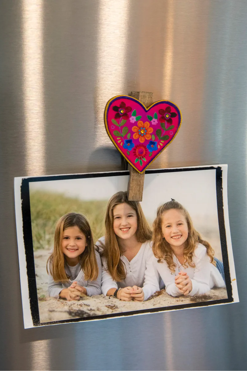 Heart Magnet Happy Clips, Set of 2 | Natural Life