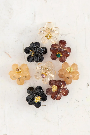 Micro Mini Daisy Hair Claws, Set of 8 | Natural Life