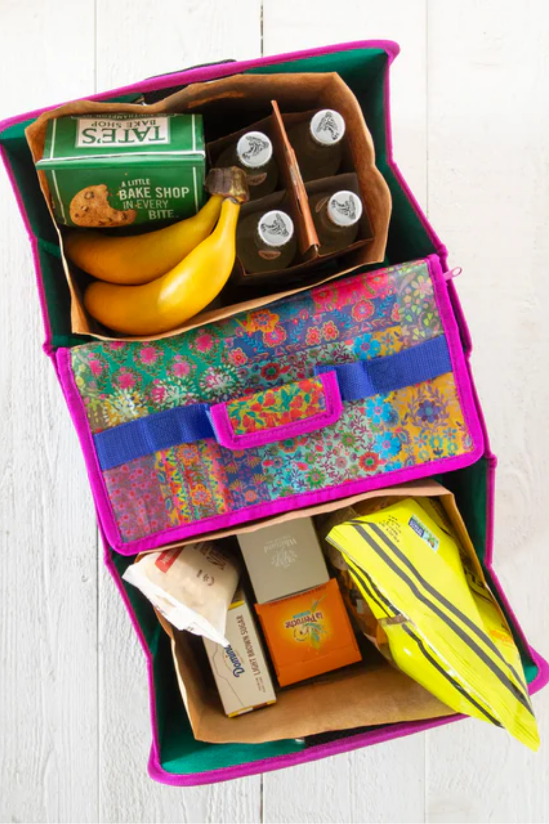 Car Trunk Organizer |  Navy Folk Flower