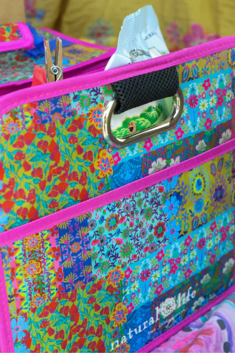 Car Trunk Organizer |  Navy Folk Flower