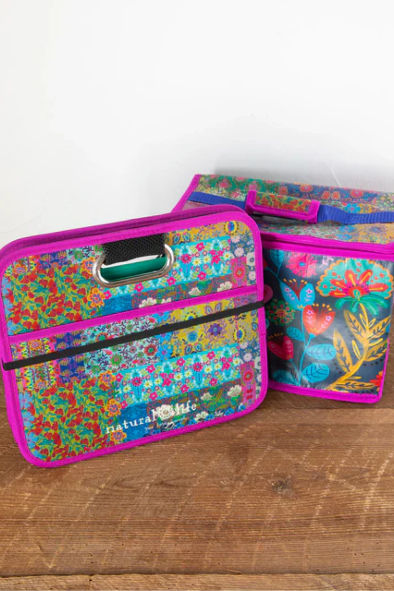 Car Trunk Organizer |  Navy Folk Flower