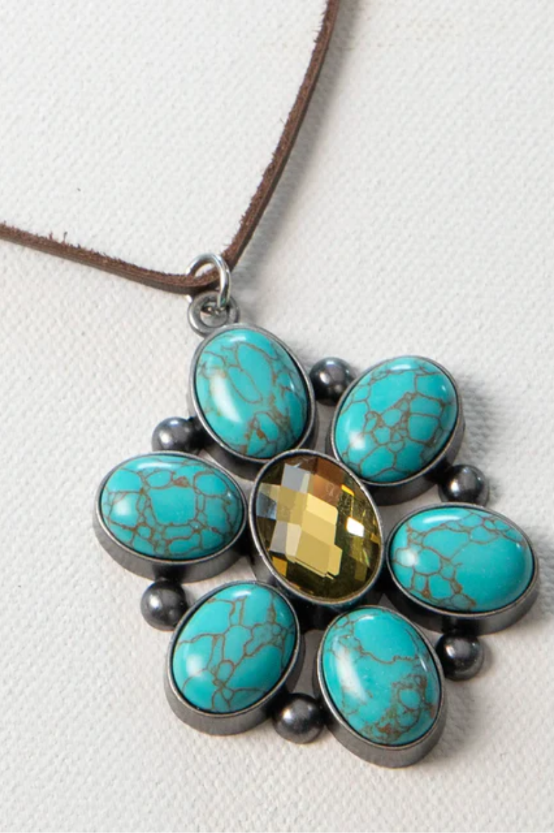 Turquoise Gemstone Pendant Necklace | Natural Life