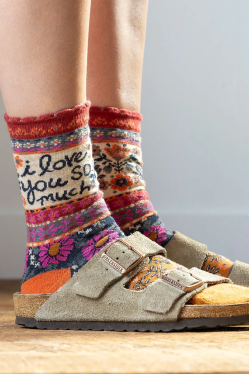 I Love You Boxed Boho Socks, Set of 3 | Natural Life