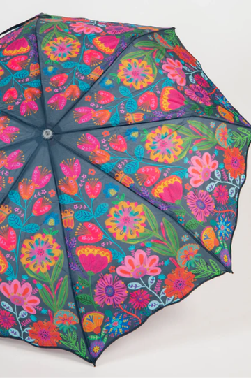Floral Fold Up Umbrella | Natural Life