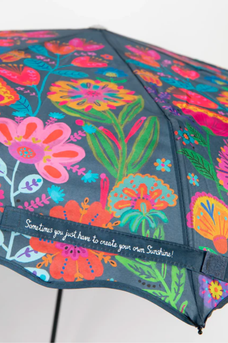 Floral Fold Up Umbrella | Natural Life