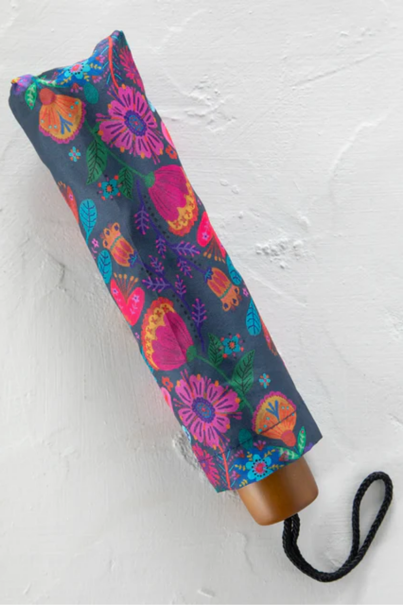 Floral Fold Up Umbrella | Natural Life