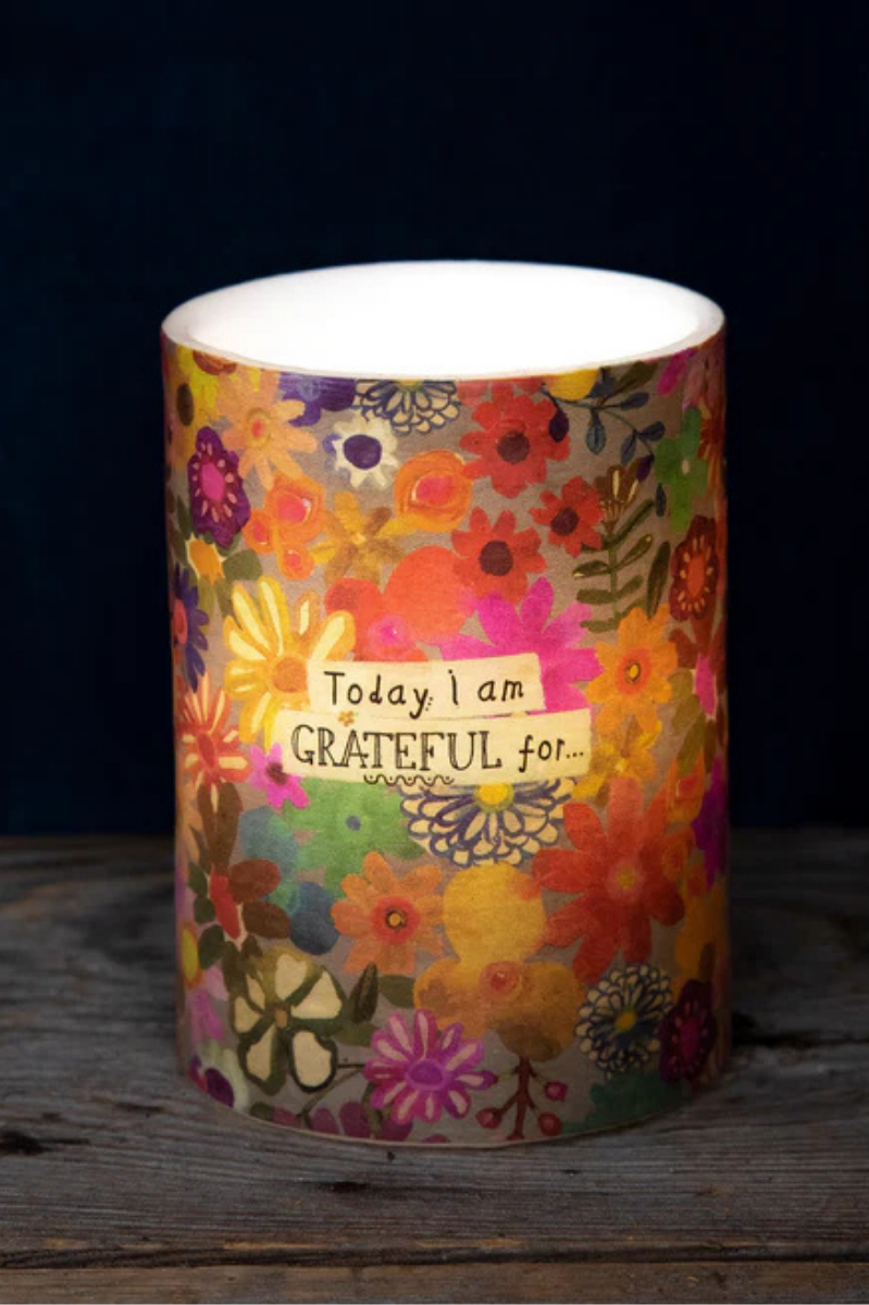 Today I am Grateful Flameless Candle | Natural Life