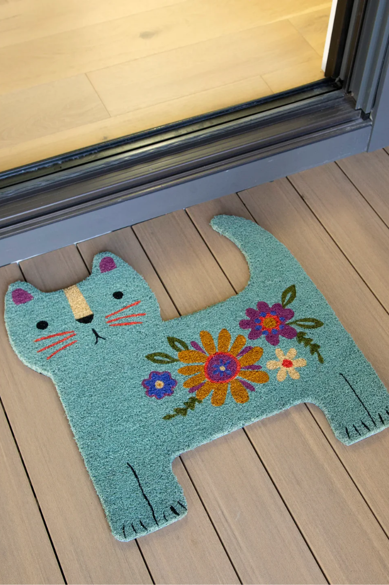 Bungalow Doormat Shaped Bay Cat | Natural Life