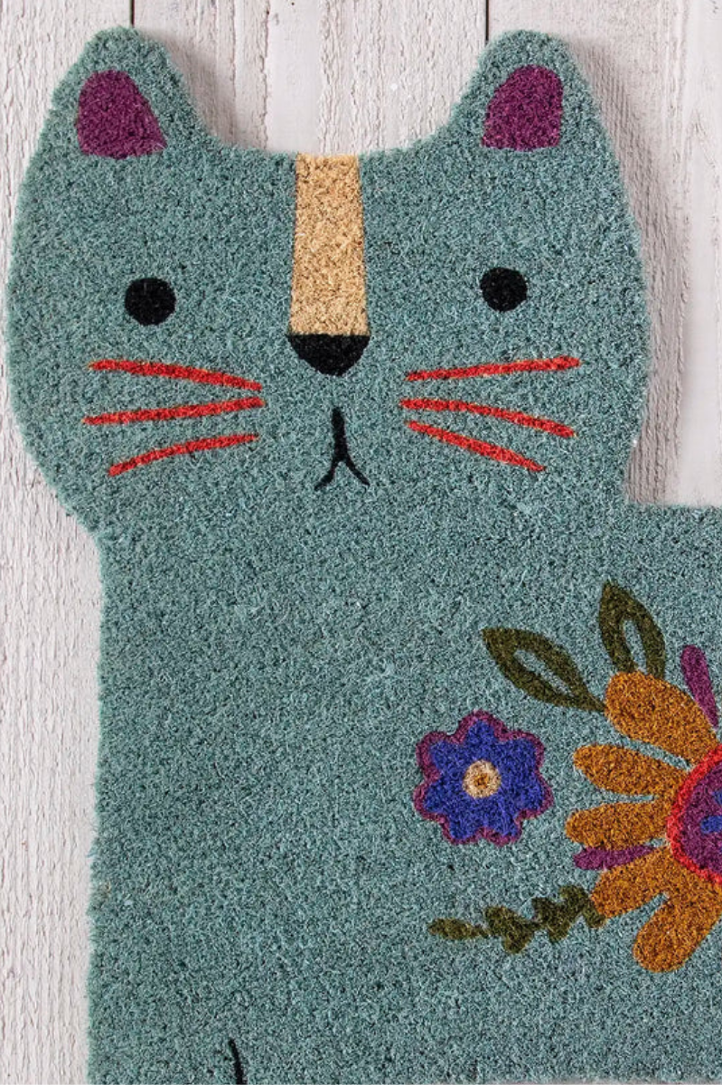 Bungalow Doormat Shaped Bay Cat | Natural Life